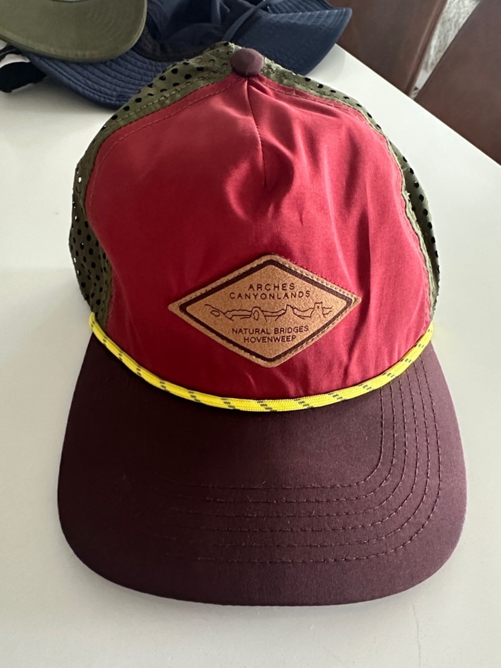 Arches Canyonlands Maroon & Olive Trucker Hat